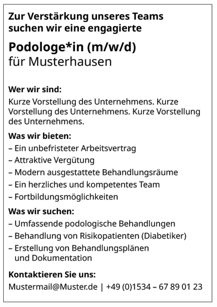 kleinanzeigen-podologen